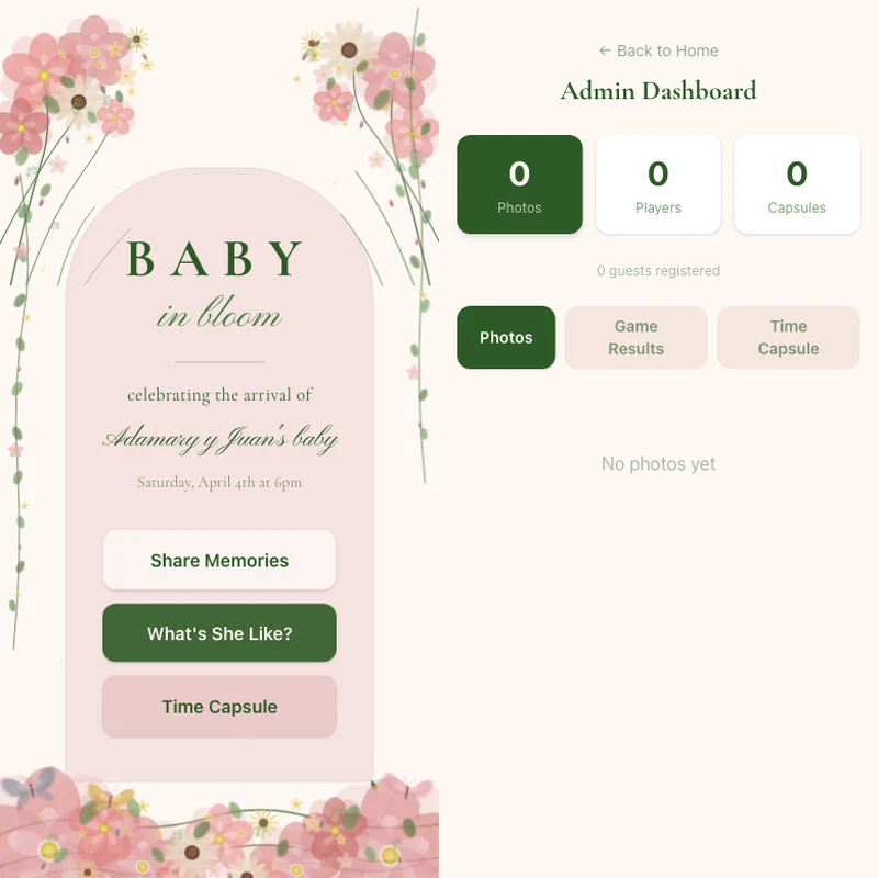 Baby in Bloom website by Red Pine.